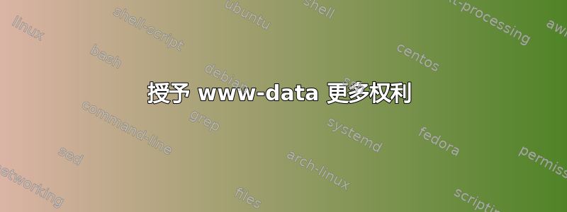 授予 www-data 更多权利