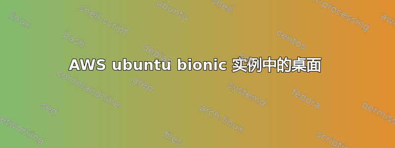 AWS ubuntu bionic 实例中的桌面