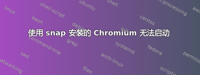 使用 snap 安装的 Chromium 无法启动