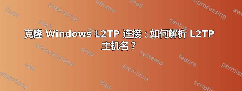 克隆 Windows L2TP 连接：如何解析 L2TP 主机名？