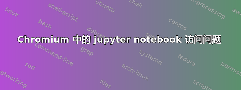 Chromium 中的 jupyter notebook 访问问题