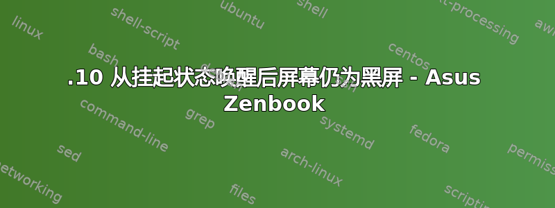 19.10 从挂起状态唤醒后屏幕仍为黑屏 - Asus Zenbook