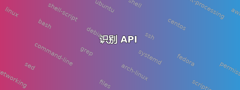 识别 API