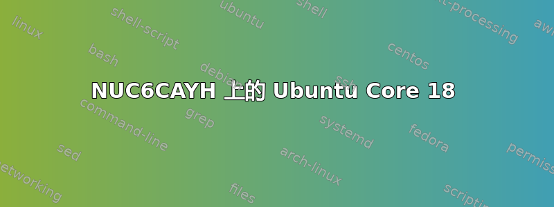 NUC6CAYH 上的 Ubuntu Core 18