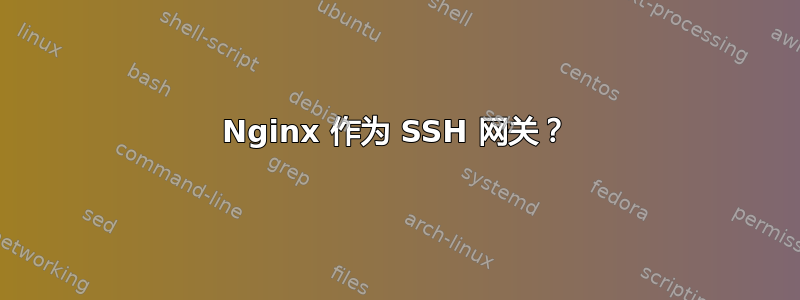 Nginx 作为 SSH 网关？