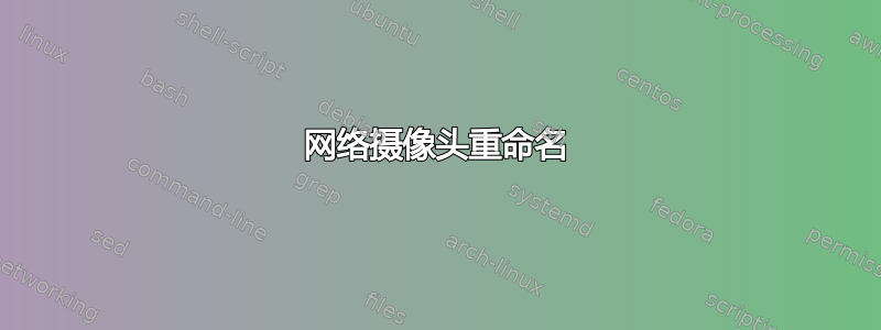 网络摄像头重命名