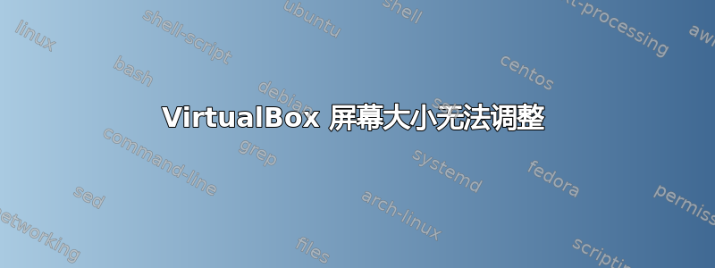 VirtualBox 屏幕大小无法调整