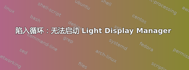 陷入循环：无法启动 Light Display Manager