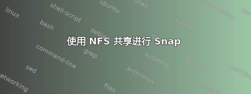 使用 NFS 共享进行 Snap