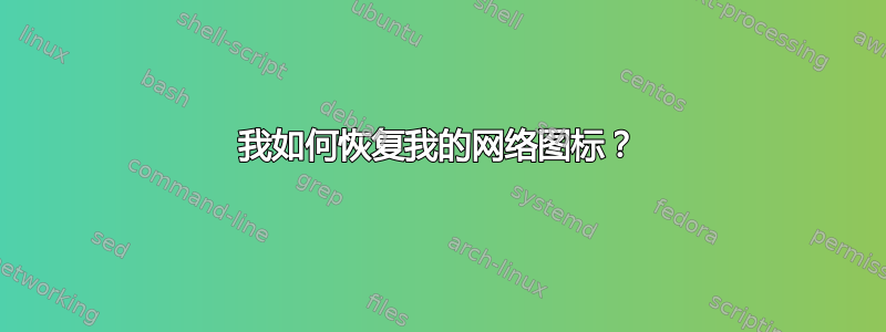 我如何恢复我的网络图标？