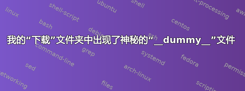 我的“下载”文件夹中出现了神秘的“__dummy__”文件