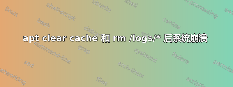 apt clear cache 和 rm /logs/* 后系统崩溃