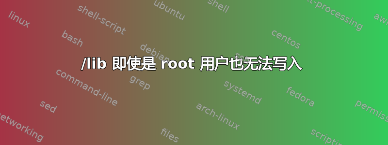 /lib 即使是 root 用户也无法写入