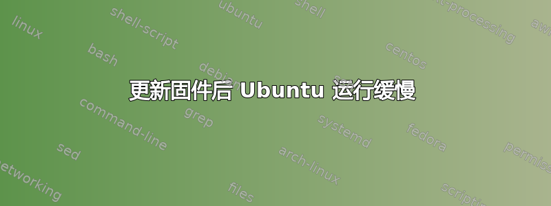 更新固件后 Ubuntu 运行缓慢