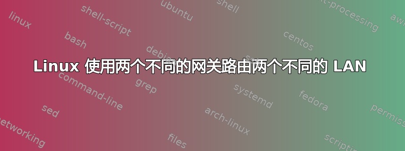 Linux 使用两个不同的网关路由两个不同的 LAN