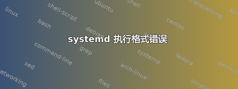 systemd 执行格式错误