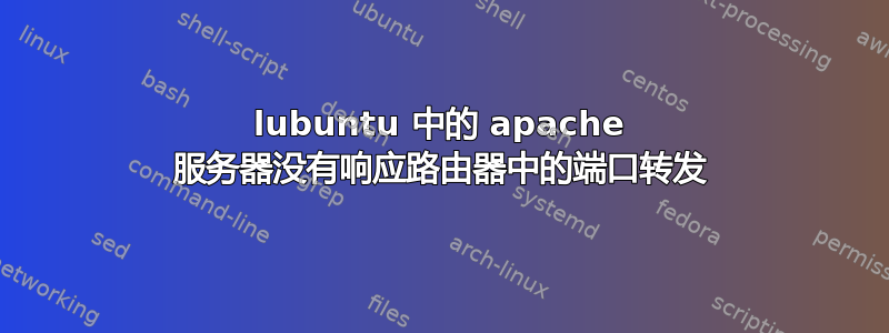 lubuntu 中的 apache 服务器没有响应路由器中的端口转发