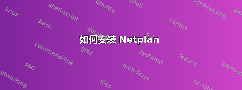 如何安装 Netplan