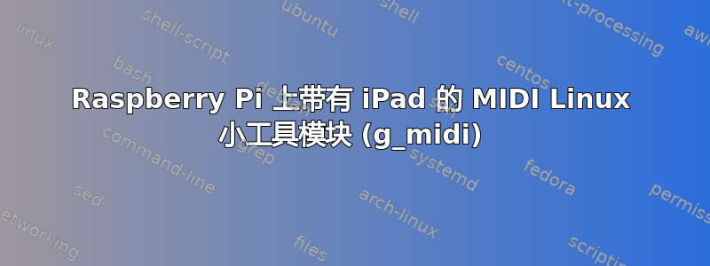 Raspberry Pi 上带有 iPad 的 MIDI Linux 小工具模块 (g_midi)