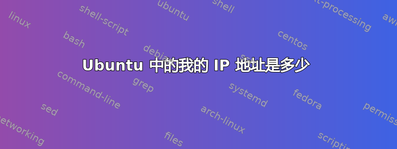 Ubuntu 中的我的 IP 地址是多少