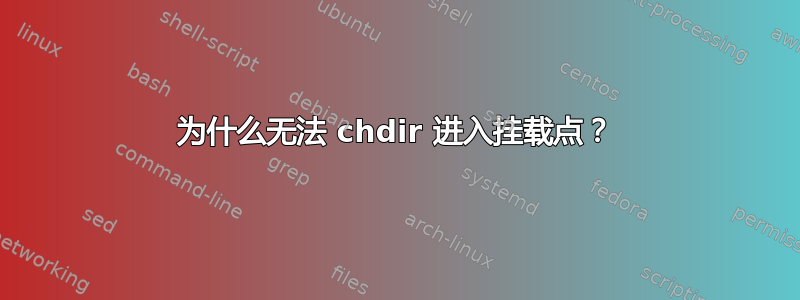 为什么无法 chdir 进入挂载点？