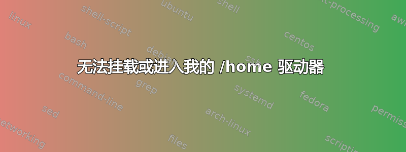 无法挂载或进入我的 /home 驱动器