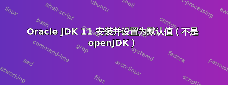 Oracle JDK 11 安装并设置为默认值（不是 openJDK）