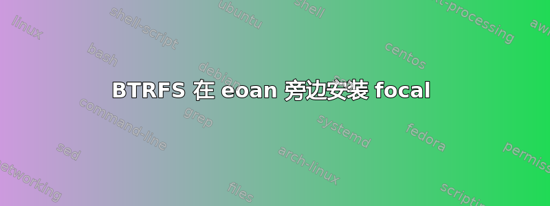 BTRFS 在 eoan 旁边安装 focal