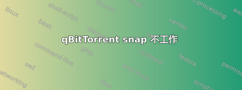 qBitTorrent snap 不工作