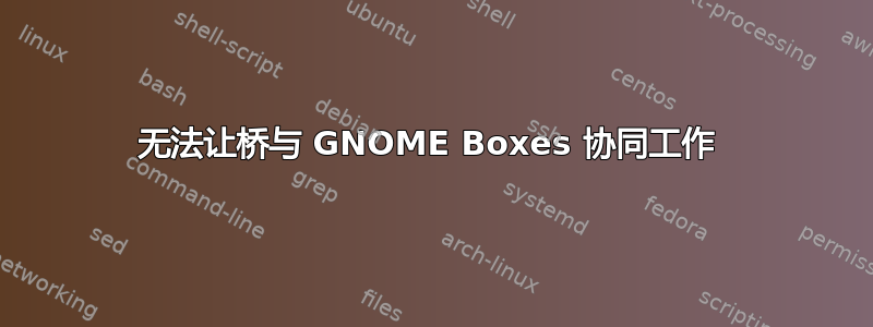 无法让桥与 GNOME Boxes 协同工作 