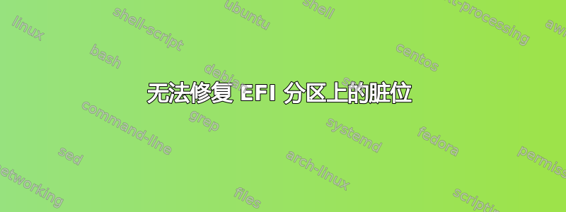 无法修复 EFI 分区上的脏位