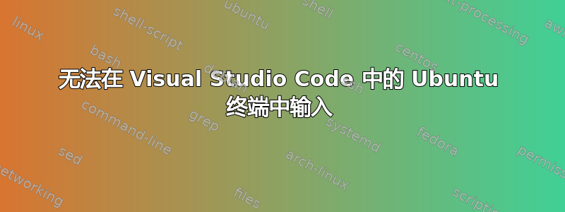 无法在 Visual Studio Code 中的 Ubuntu 终端中输入