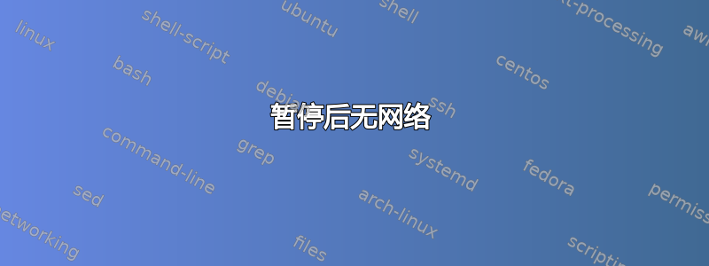 暂停后无网络