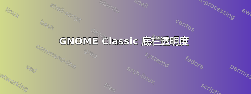 GNOME Classic 底栏透明度