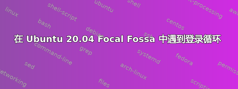 在 Ubuntu 20.04 Focal Fossa 中遇到登录循环