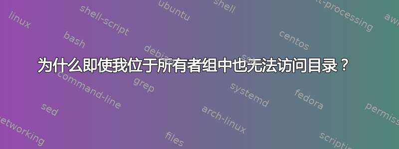 为什么即使我位于所有者组中也无法访问目录？ 