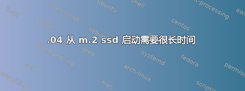 20.04 从 m.2 ssd 启动需要很长时间