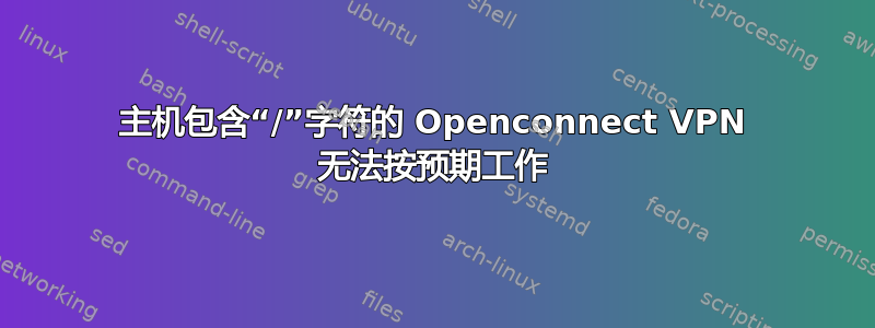 主机包含“/”字符的 Openconnect VPN 无法按预期工作