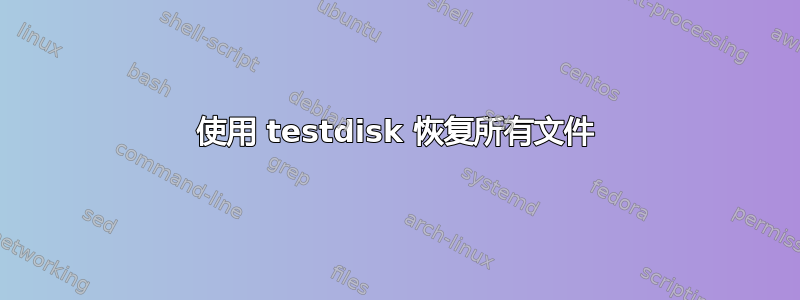 使用 testdisk 恢复所有文件