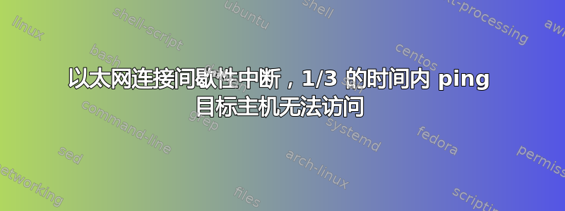 以太网连接间歇性中断，1/3 的时间内 ping 目标主机无法访问