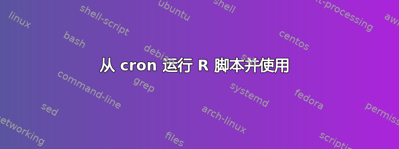 从 cron 运行 R 脚本并使用 