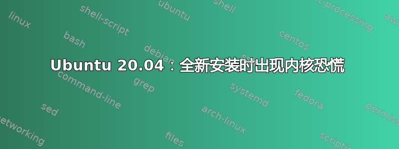 Ubuntu 20.04：全新安装时出现内核恐慌