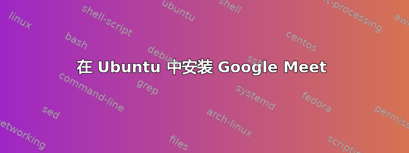 在 Ubuntu 中安装 Google Meet