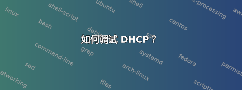 如何调试 DHCP？