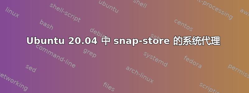 Ubuntu 20.04 中 snap-store 的系统代理