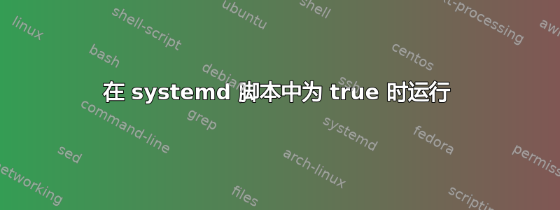 在 systemd 脚本中为 true 时运行