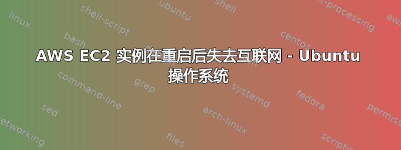 AWS EC2 实例在重启后失去互联网 - Ubuntu 操作系统