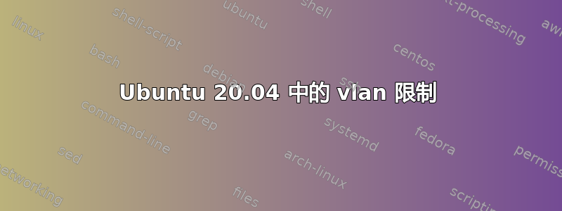 Ubuntu 20.04 中的 vlan 限制