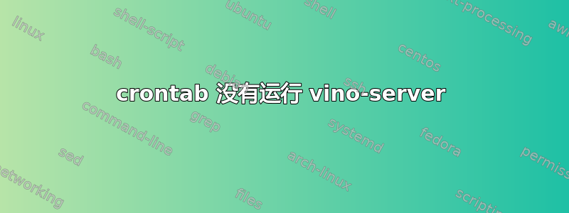 crontab 没有运行 vino-server