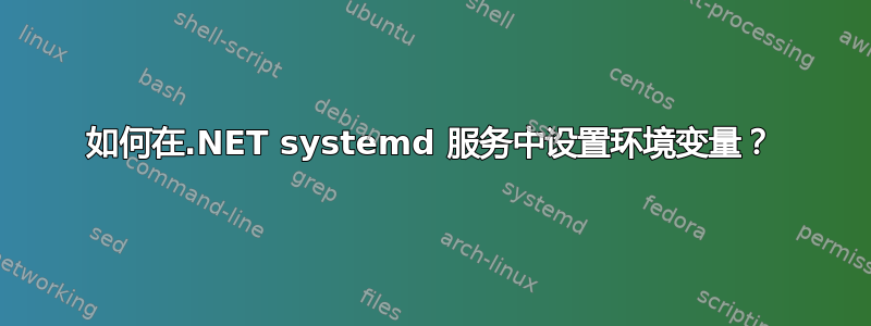 如何在.NET systemd 服务中设置环境变量？